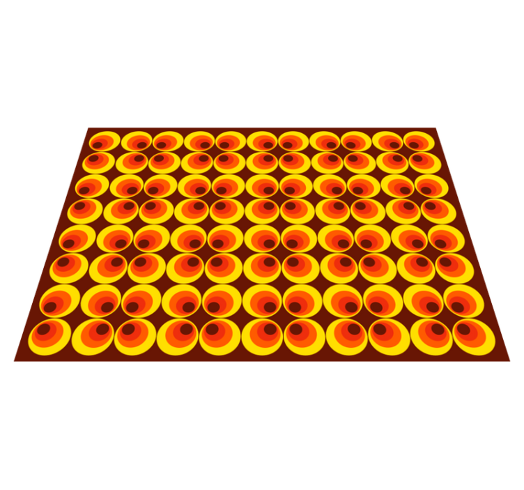 乙烯基地毯，生动圆形图案 - TenStickers
