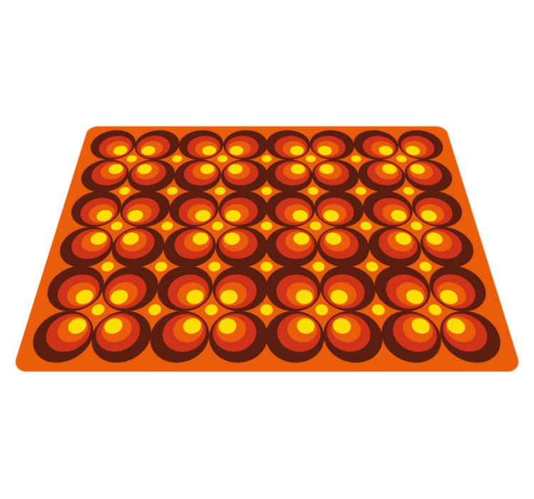 乙烯基地毯复古圆形图案 - TenStickers