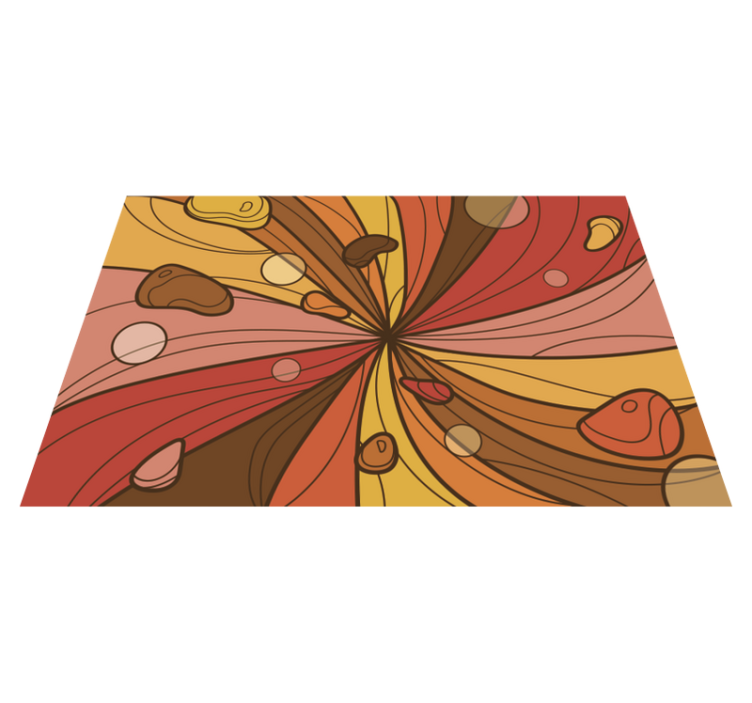 乙烯基复古地毯旋转花朵 - TenStickers