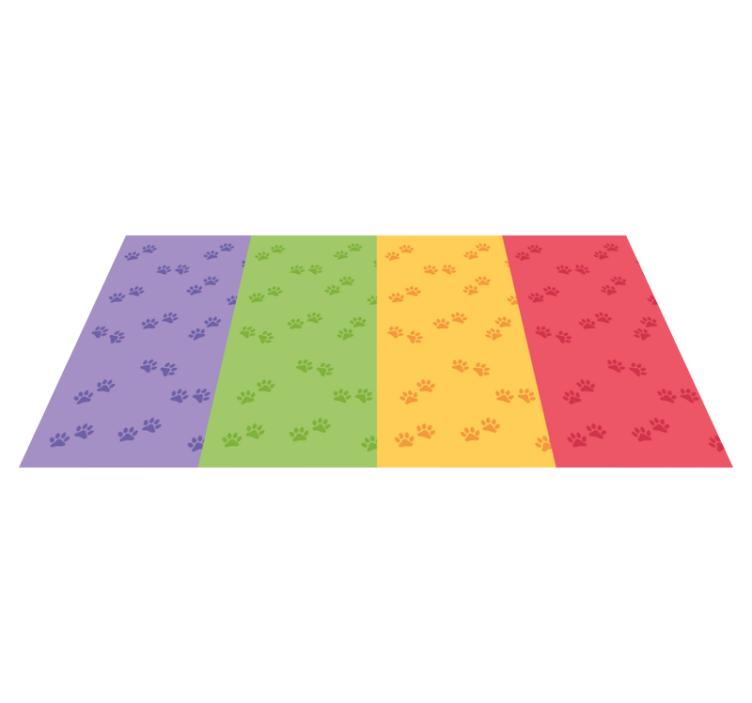 乙烯基地毯爪印图案设计 - TenStickers