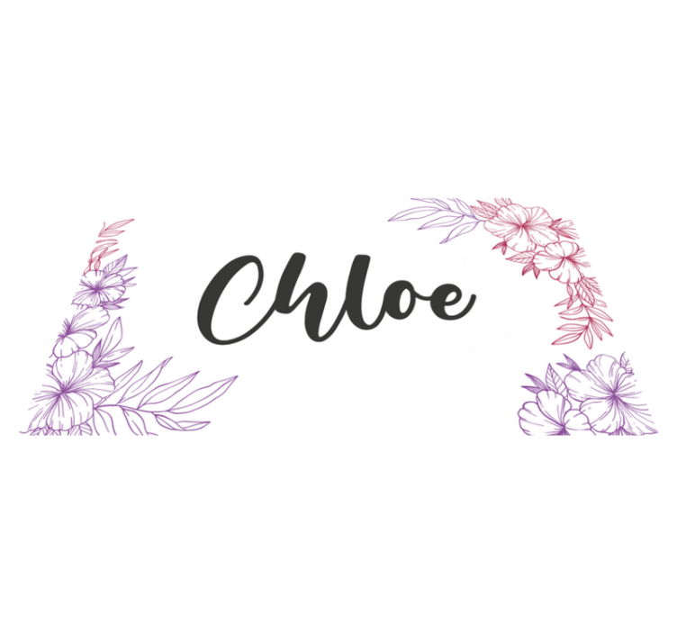 乙烯基地毯 花卉定制名称 - TenStickers