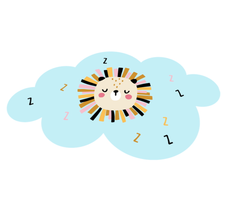 乙烯基地毯 儿童 睡狮云朵 - TenStickers