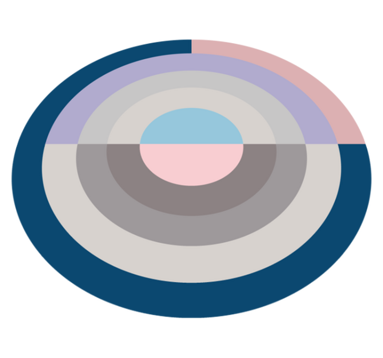 乙烯基地毯呈现环形色彩调色板 - TenStickers