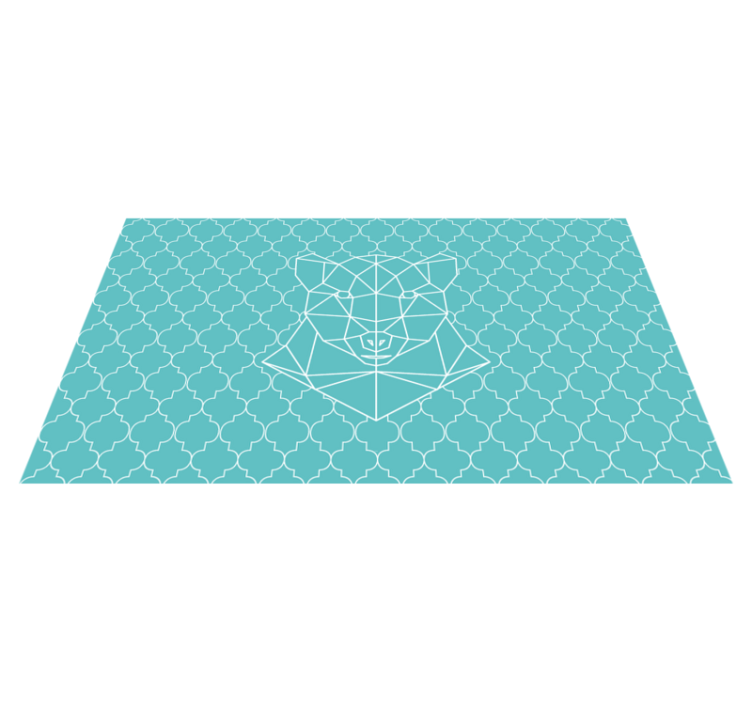 乙烯基地毯动物几何熊设计 - TenStickers