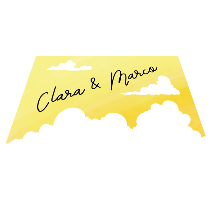 乙烯基地毯名称云朵情侣设计 - TenStickers