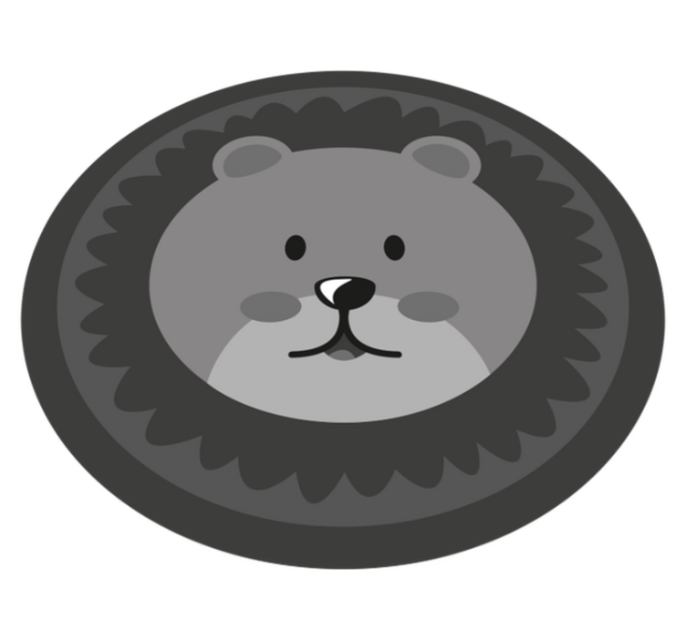 乙烯基地毯托儿所可爱狮子脸 - TenStickers