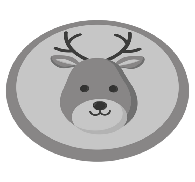 乙烯基地毯托儿所灰色小鹿 - TenStickers