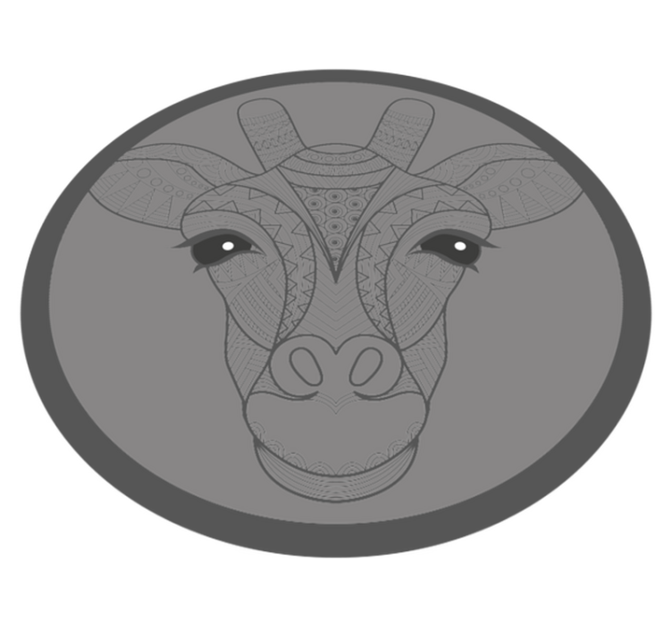 乙烯基地毯动物灰色长颈鹿设计 - TenStickers