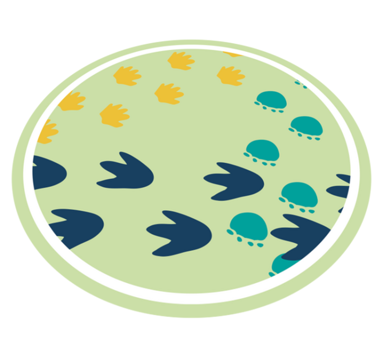 乙烯基地毯恐龙足迹设计 - TenStickers