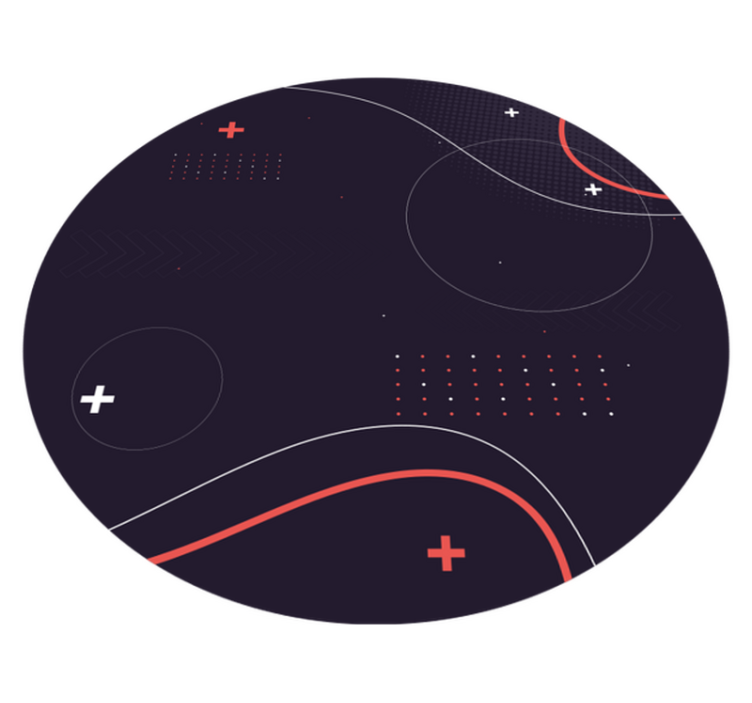 乙烯基地毯展现抽象曲线图案 - TenStickers