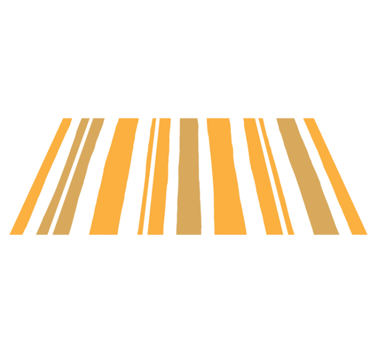 乙烯基地毯条纹温暖橙色线条 - TenStickers