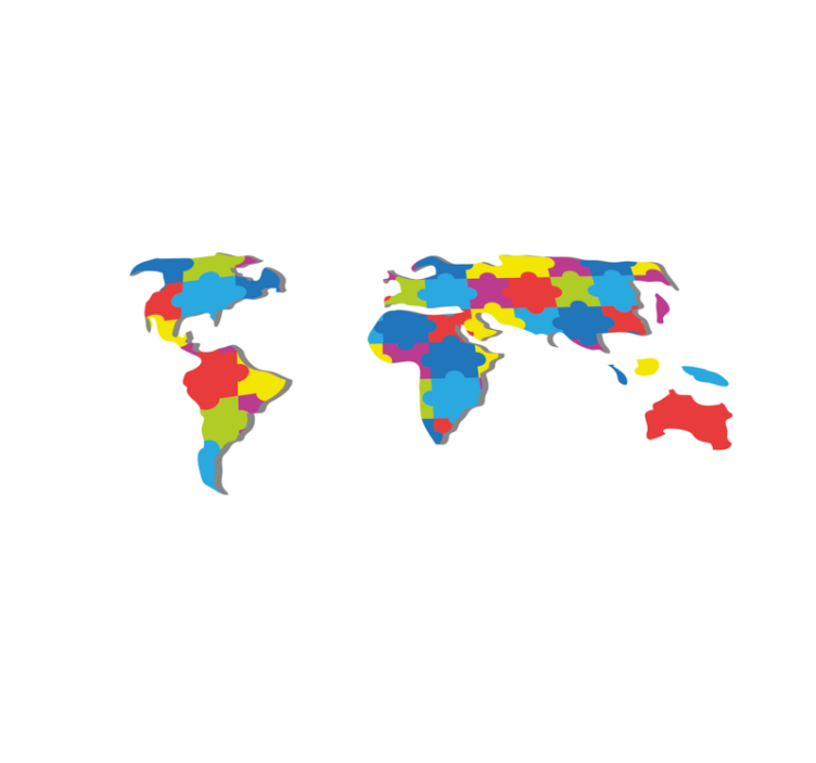 乙烯基地毯色彩缤纷的全球设计 - TenStickers