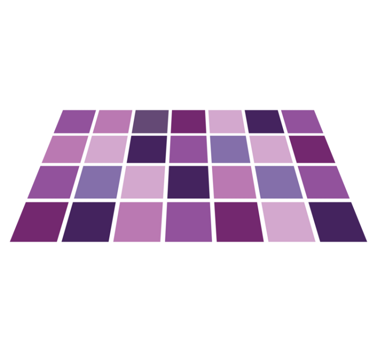 乙烯基地毯浴室紫色格子设计 - TenStickers