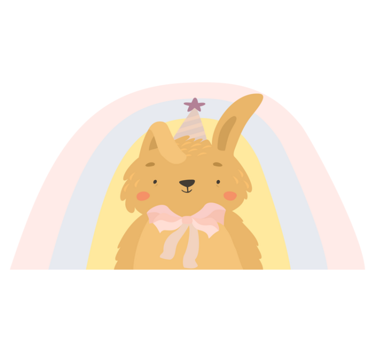 乙烯基地毯 儿童 可爱兔子艺术图案 - TenStickers