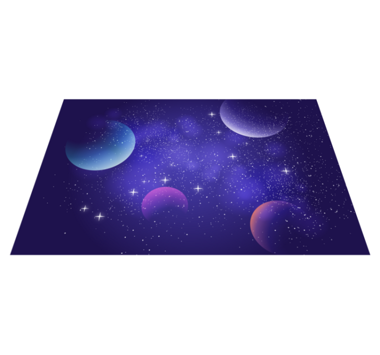乙烯基地毯星星宇宙空间场景 - TenStickers