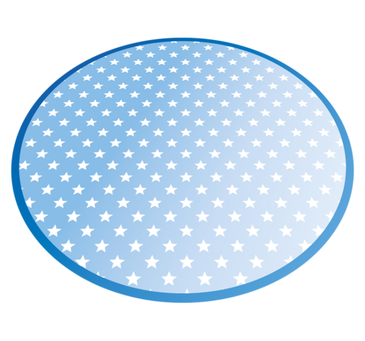 乙烯基地毯星星蓝色圆形图案 - TenStickers
