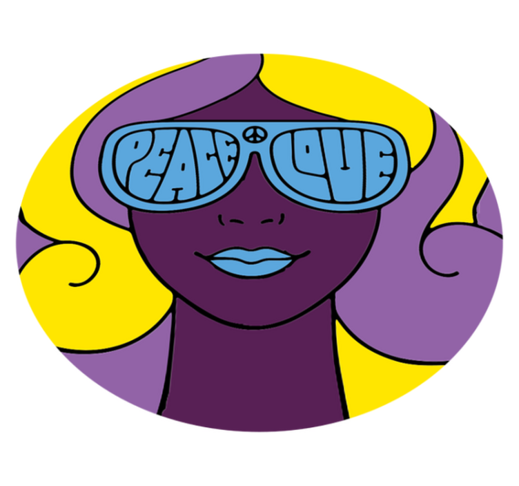 乙烯基地毯传递和平与爱的象征 - TenStickers