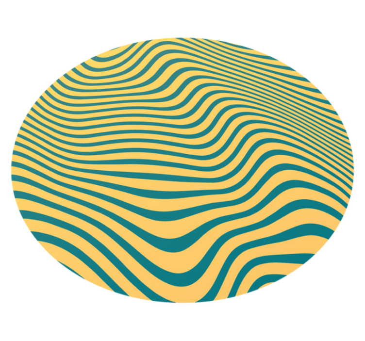 乙烯基地毯条纹曲线设计概念 - TenStickers