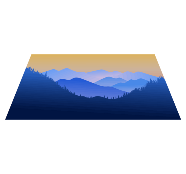 天然乙烯基地毯山峦地平线 - TenStickers