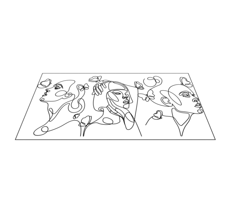 乙烯基地毯展现艺术面孔 - TenStickers