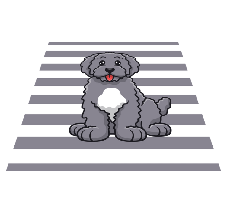 乙烯基地毯动物可爱狗狗插图 - TenStickers