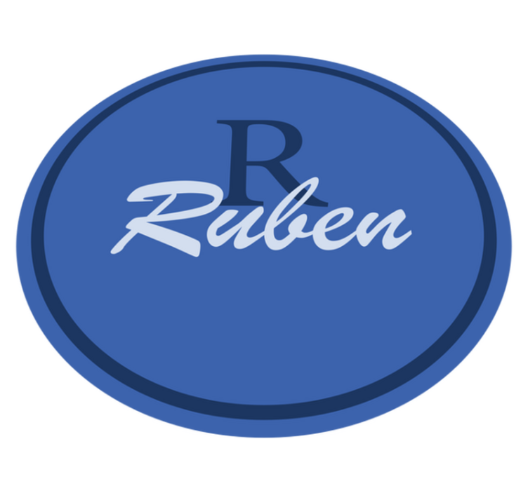 乙烯基地毯名称定制名字圆形 - TenStickers