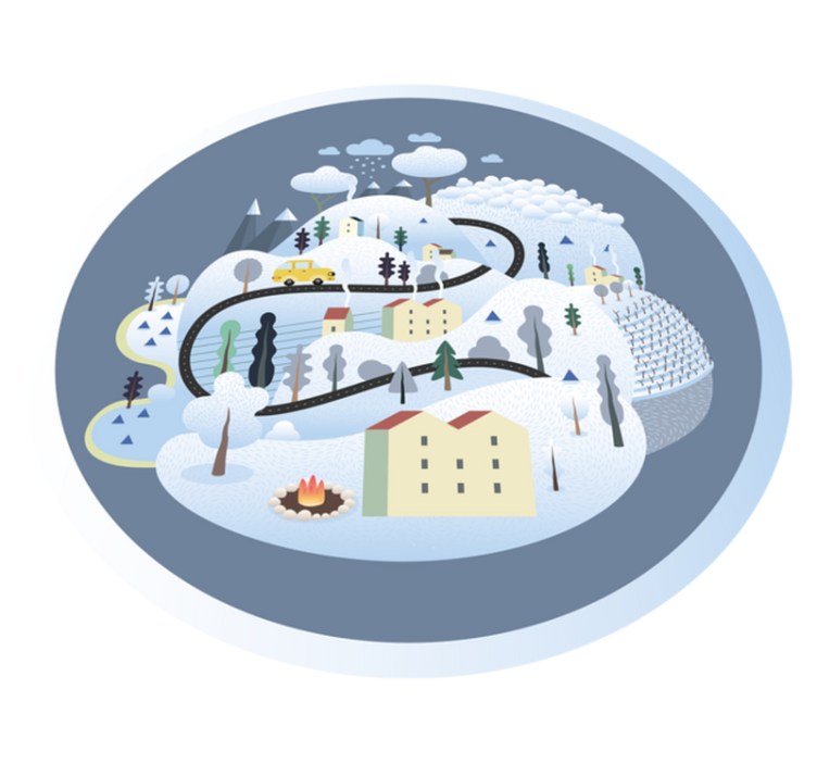 乙烯基地毯道路梦幻景观之旅 - TenStickers