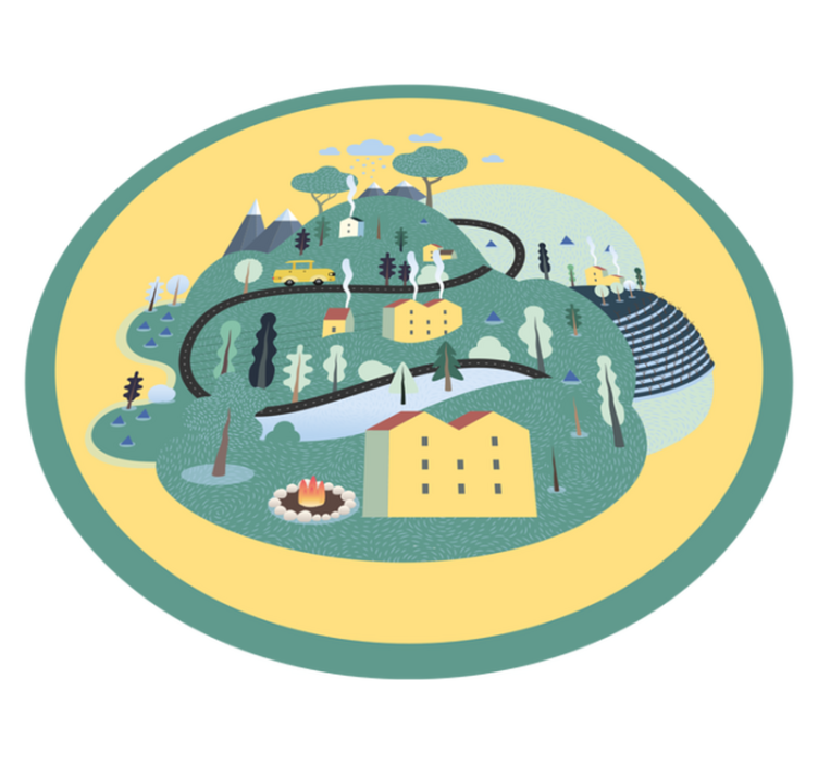 乙烯基地毯道路带您踏上趣味景观之旅 - TenStickers