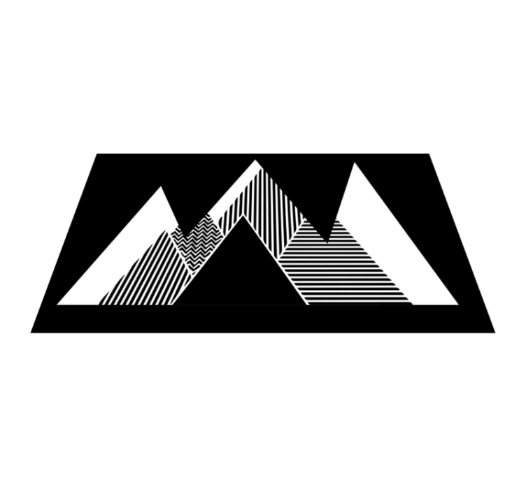 乙烯基地毯几何时尚锯齿图案 - TenStickers