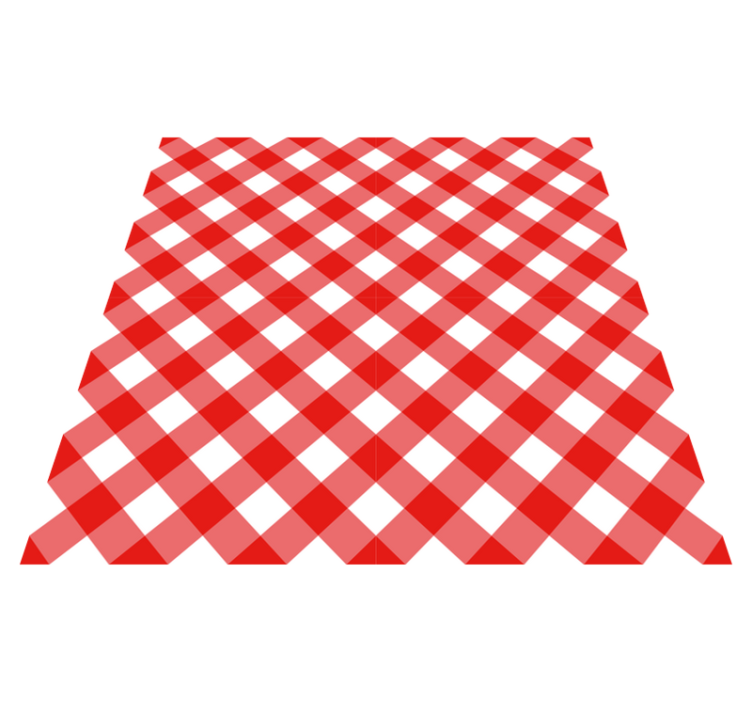 乙烯基地毯条纹 深红色格子图案 - TenStickers