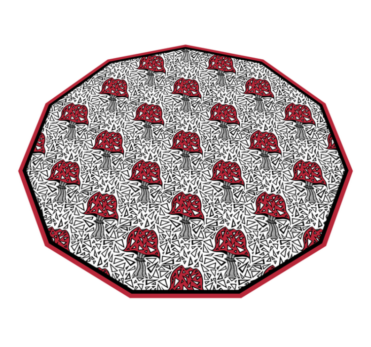 天然乙烯基地毯艺术蘑菇图案 - TenStickers