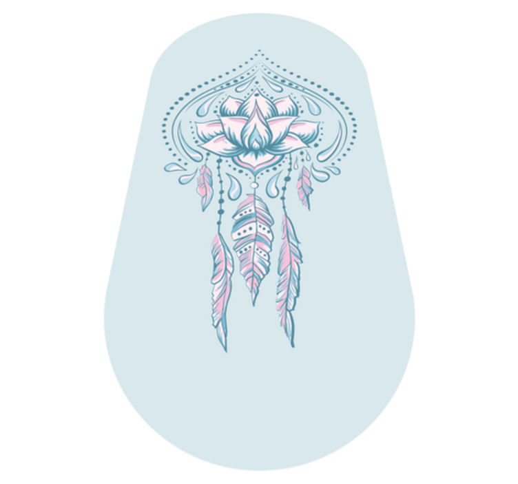 乙烯基地毯莲花图案 - TenStickers