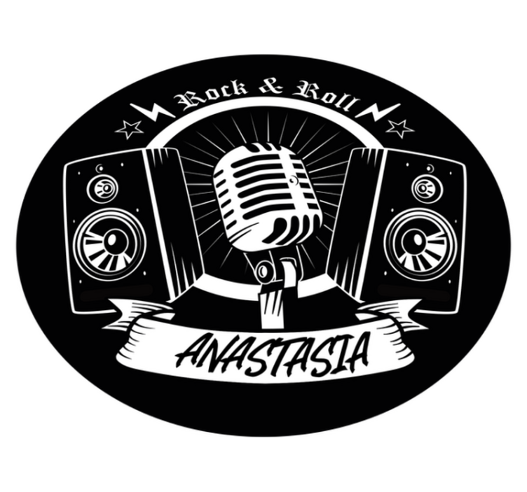 乙烯基地毯，摇滚乐与名字同在 - TenStickers