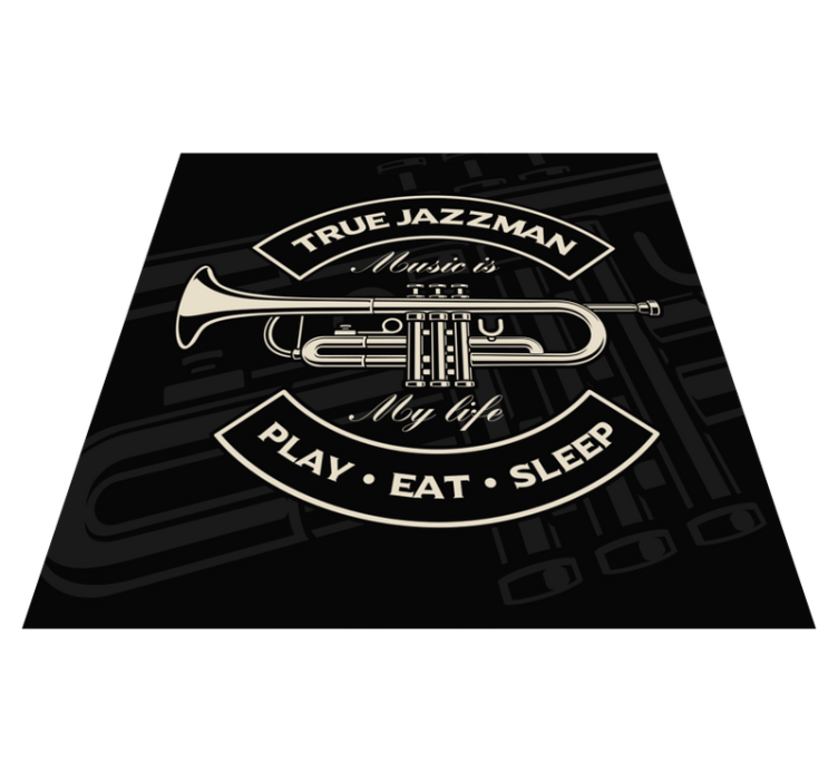 喇叭卧室地毯的真正爵士人设计 - TenStickers