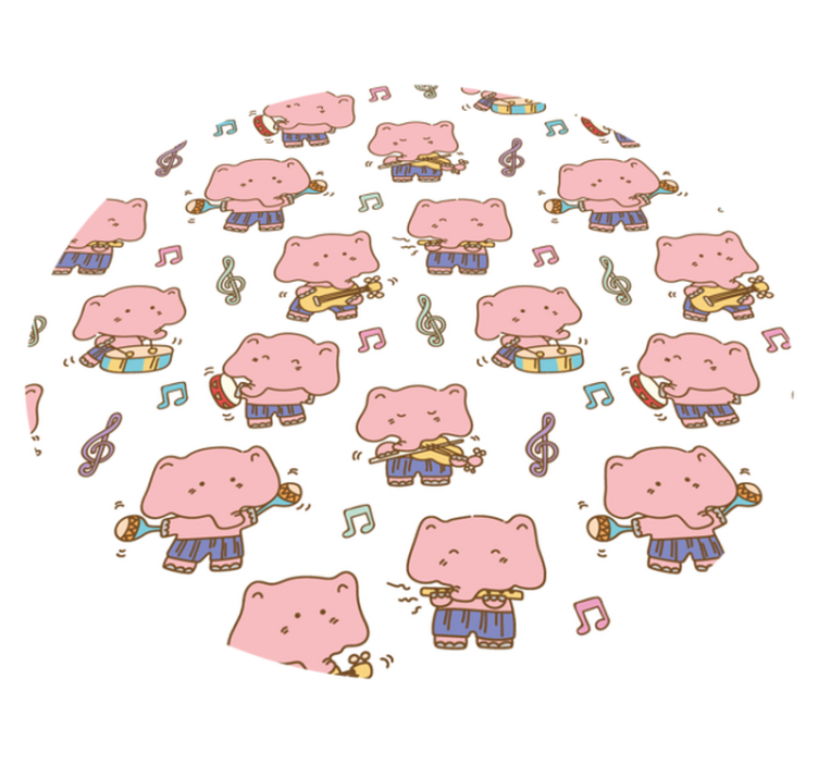 乙烯基地毯动物 音乐大象的乐趣 - TenStickers