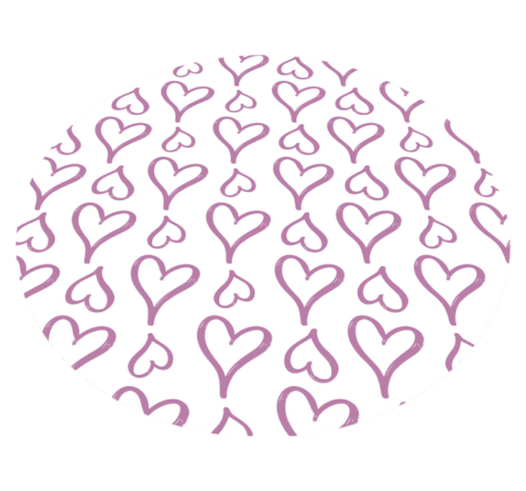 乙烯基地毯粉色心形图案 - TenStickers