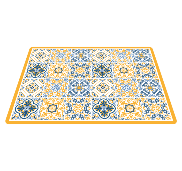 乙烯基地毯呈现生动的马赛克布局 - TenStickers