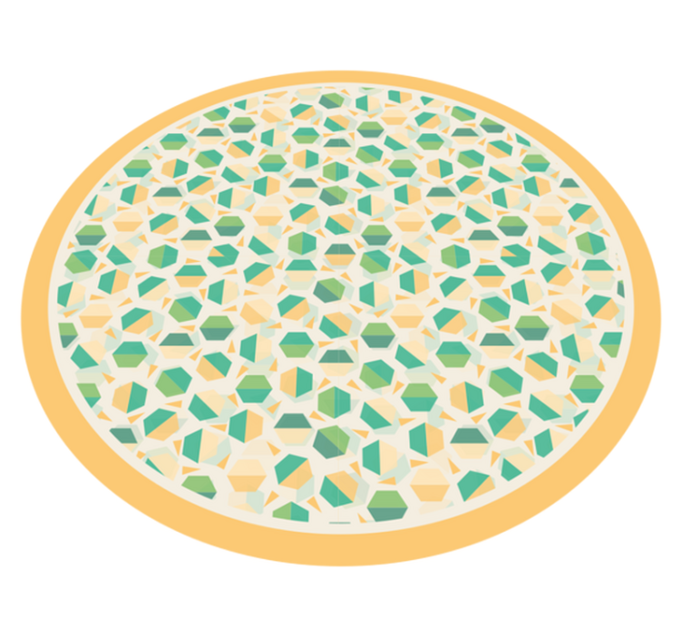 多彩六边形瓷砖图案浴室地板 - TenStickers