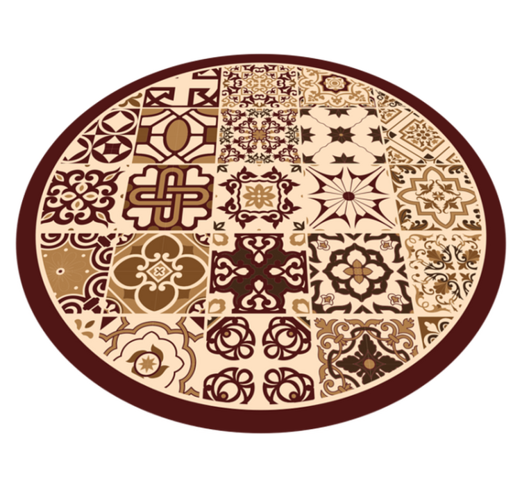 棕色西班牙风格瓷砖浴室地板 - TenStickers