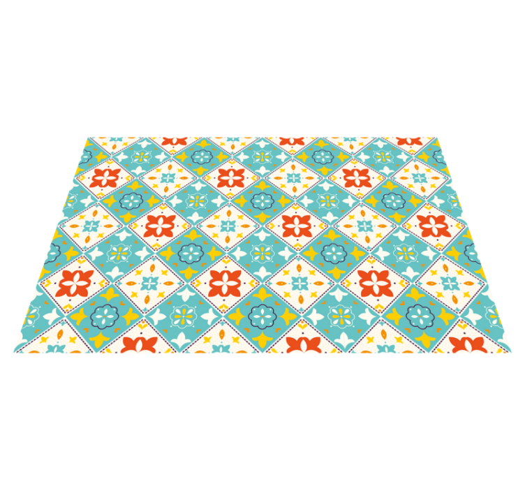 多彩复古风格瓷砖浴室地板 - TenStickers