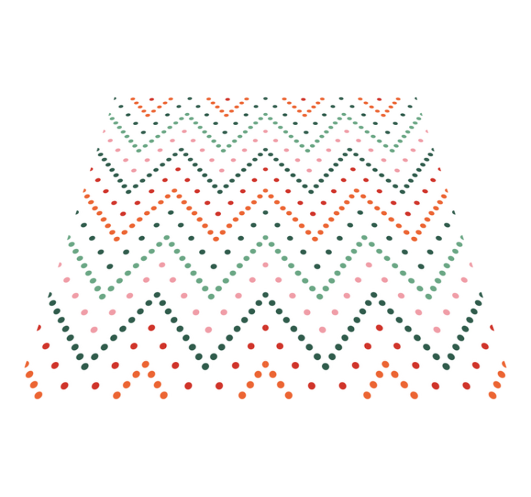 乙烯基地毯色彩斑斓的锯齿形图案 - TenStickers