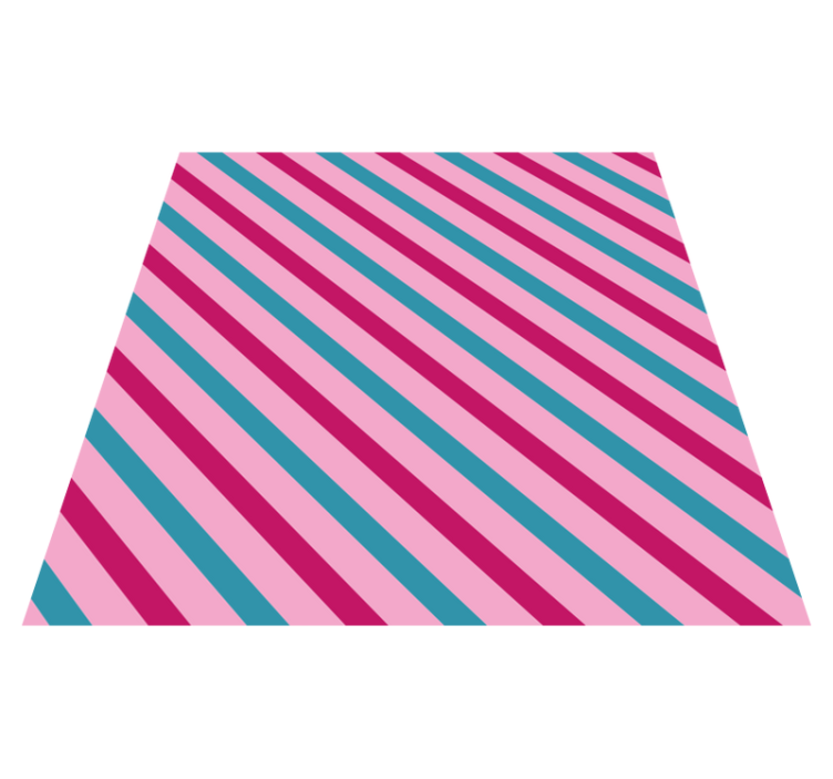 复古蓝色和粉红色图案方形乙烯基地毯 - TenStickers