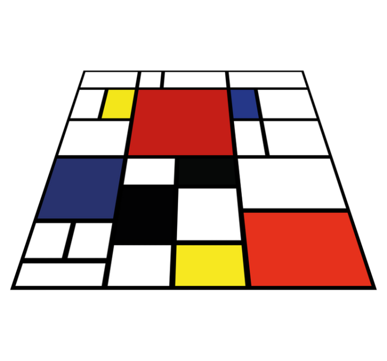 乙烯基地毯色彩鲜艳的几何元素 - TenStickers