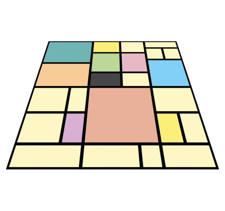 乙烯基地毯几何生动几何图案 - TenStickers