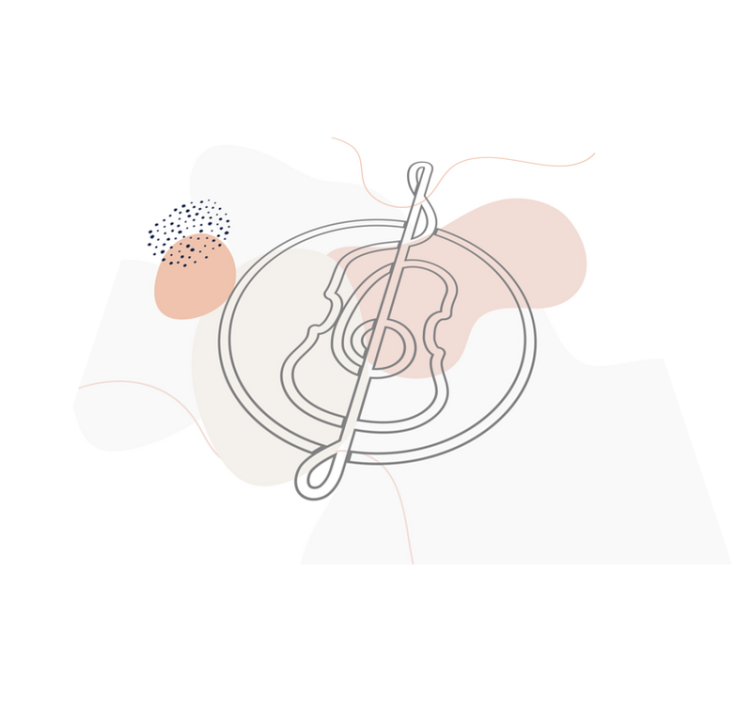 乙烯基地毯音乐音符轮廓设计 - TenStickers