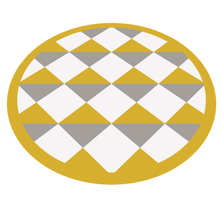 乙烯基地毯几何 菱形图案圆圈 - TenStickers