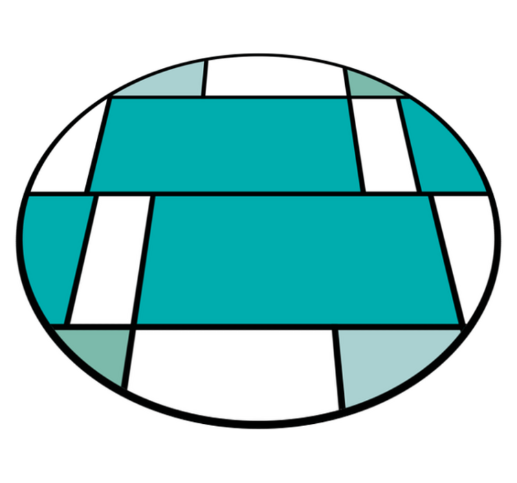 乙烯基地毯几何图案青绿色设计 - TenStickers