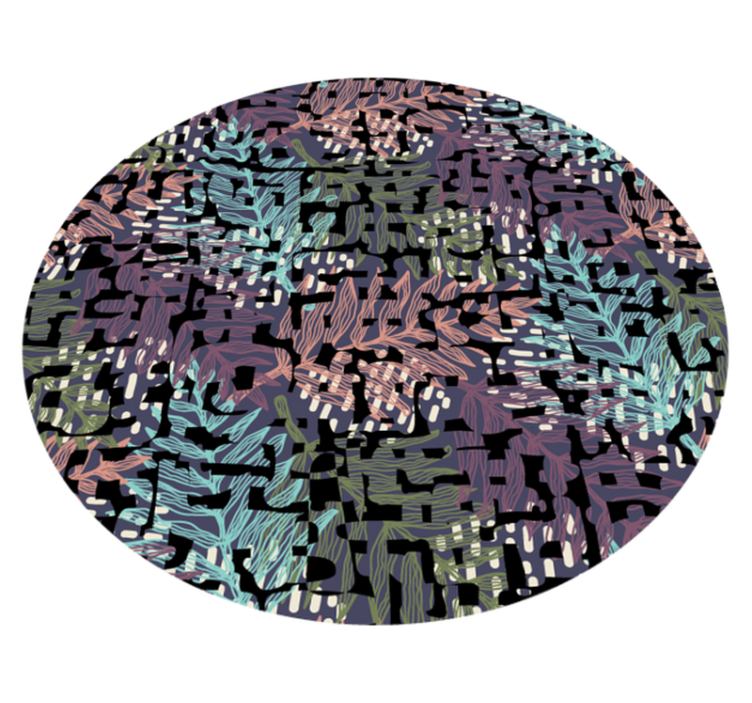 乙烯基花草地毯 叶类植物元素 - TenStickers