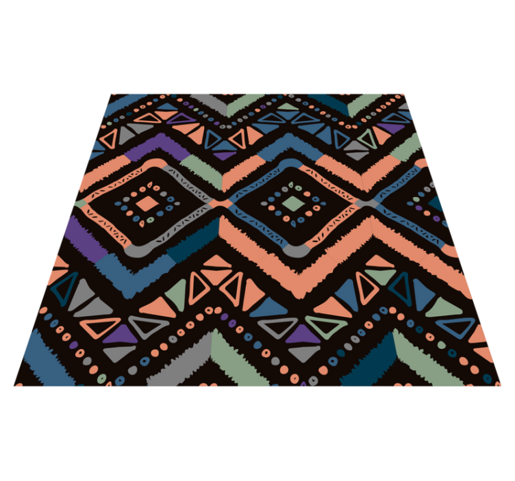 乙烯基地毯几何色彩分区 - TenStickers