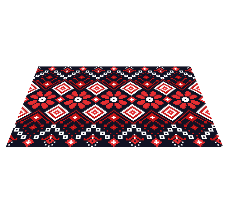 乙烯基地毯传统花卉图案 - TenStickers